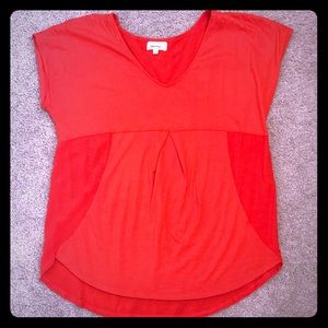 Anthropologie Porridge Red Top